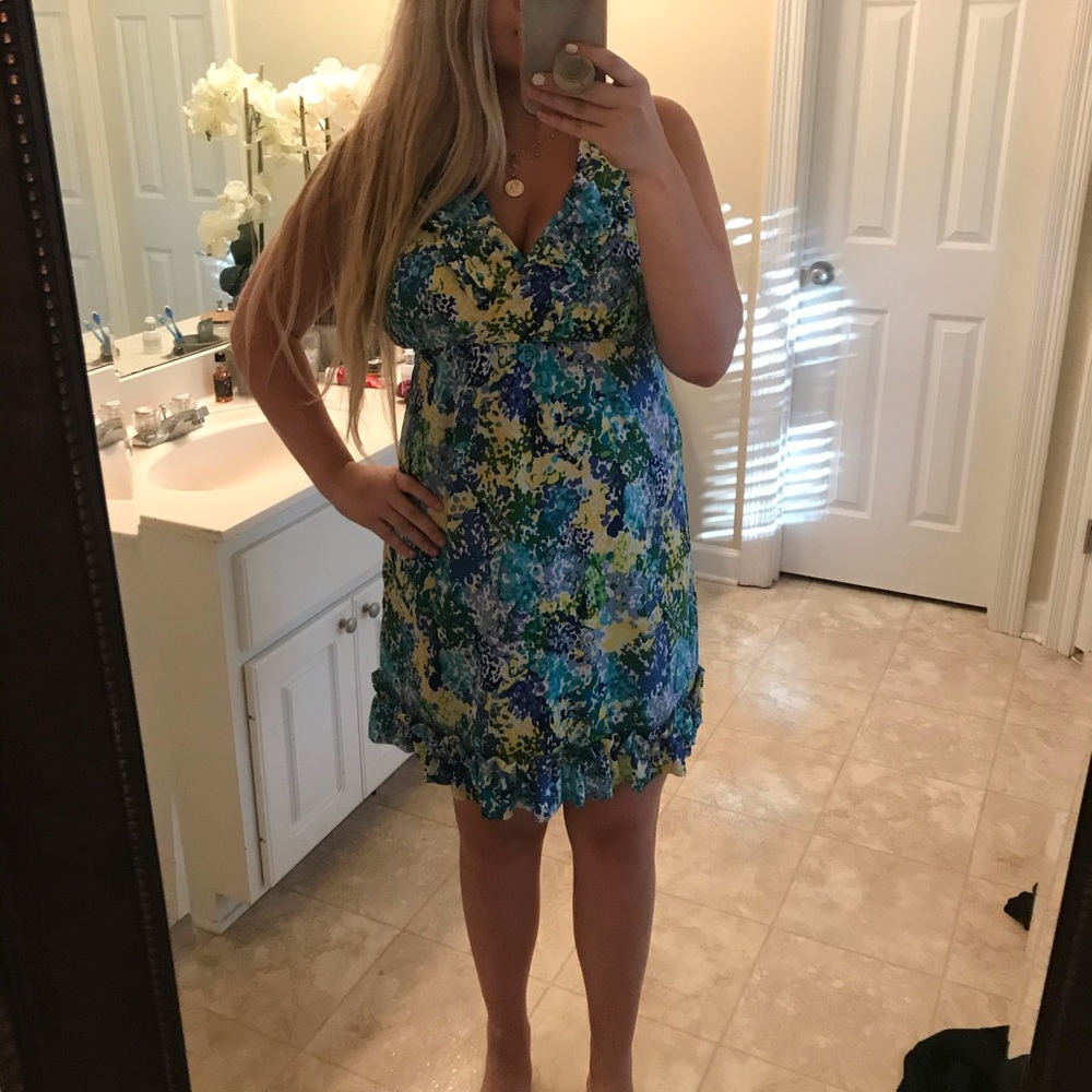 New directions v neck career dress